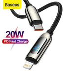 Baseus PD 20W Fast Charging Display USB Type C Lightning Cable - Mainz Empire Pte Ltd