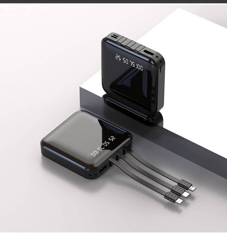 20000mAh Mini Mirror Built In Cables Fast Charging Power Bank - Mainz Empire Pte Ltd