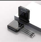20000mAh Mini Mirror Built In Cables Fast Charging Power Bank - Mainz Empire Pte Ltd