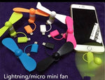 2 In 1 Mini Portable Fan For Any Mobile Phones Using Lightning Cable And Micro Usb - Mainz Empire Pte Ltd