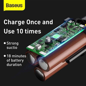 Baseus 5000pA Hand Held Powerful Suction Wireless Vacuum Cleaner - Mainz Empire Pte Ltd