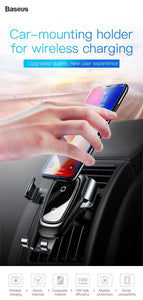 Baseus Metal Gravity Wireless Car Charger Mount - Mainz Empire Pte Ltd