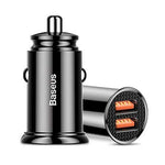 Baseus 30W/5A Mini Dual USB/Type C QC Car Charger - Mainz Empire Pte Ltd
