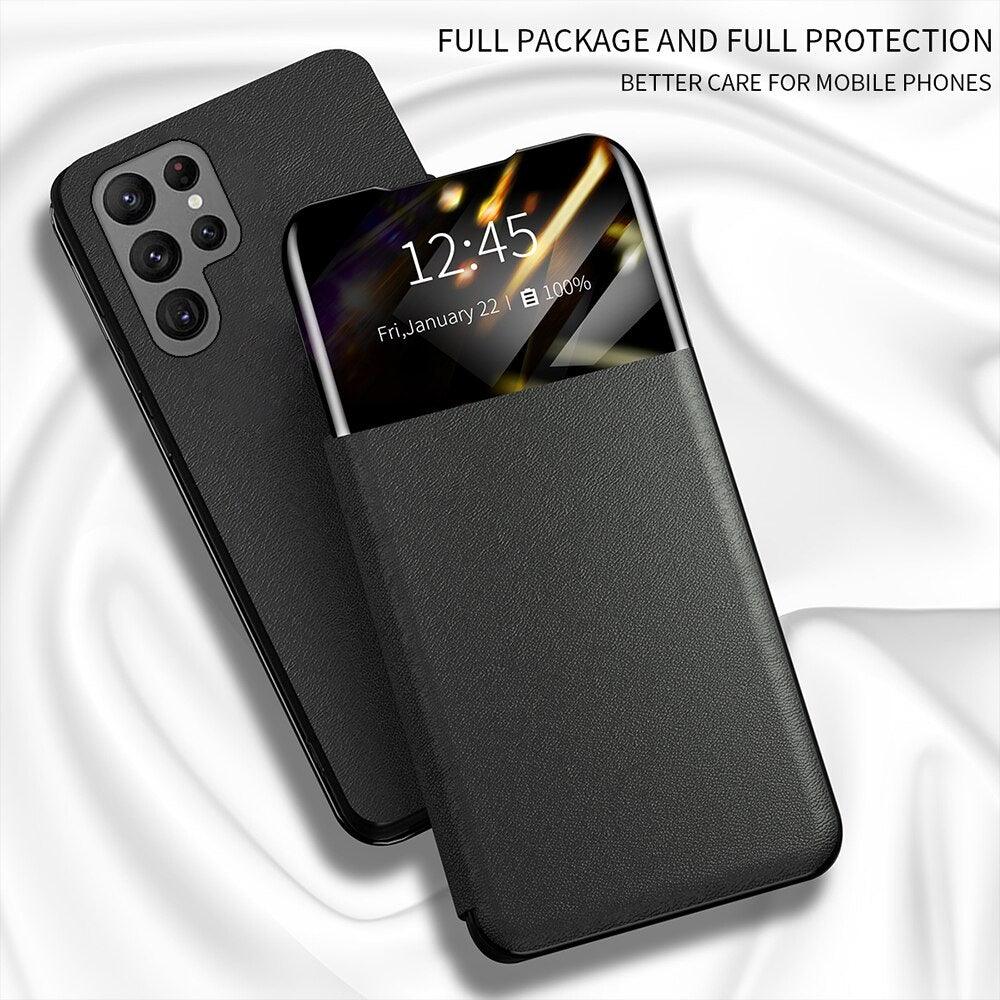 Samsung S22/S22+/S22 Ultra Front View Magnetic Smart Flip Case - Mainz Empire Pte Ltd