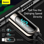 Baseus LED Display 5A Fast Charging USB Type C Cable - Mainz Empire Pte Ltd
