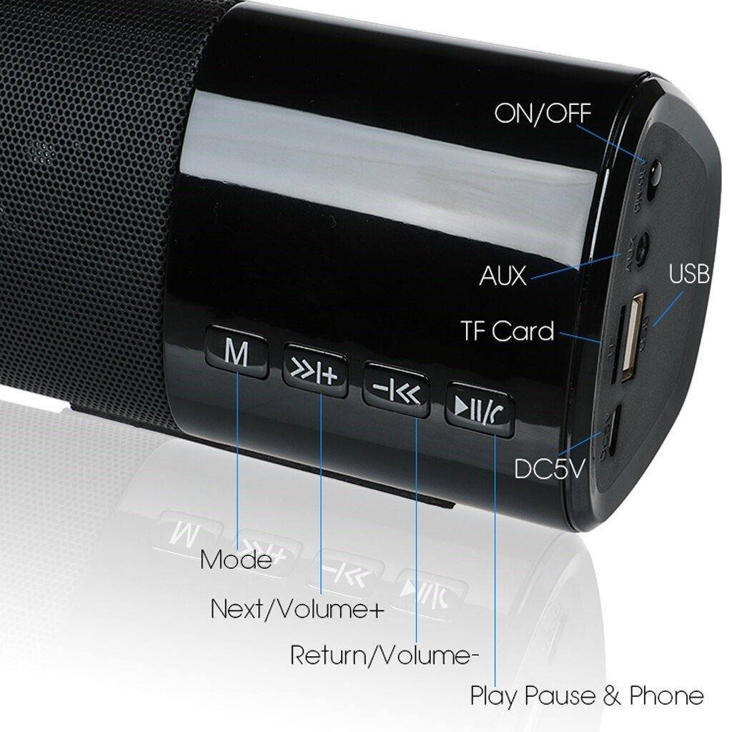All in one Multifunctional Bluetooth Dual Speakers Soundbar with FM/AUX/USB/SDCARD function - Mainz Empire Pte Ltd