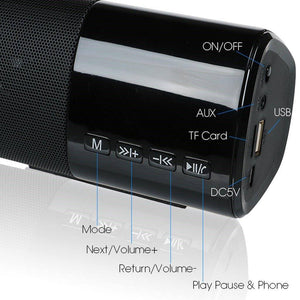 All in one Multifunctional Bluetooth Dual Speakers Soundbar with FM/AUX/USB/SDCARD function - Mainz Empire Pte Ltd