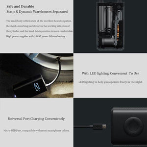 XiaoMi Portable Electric Air Pump Inflator with Tyre Pressure Display - Mainz Empire Pte Ltd