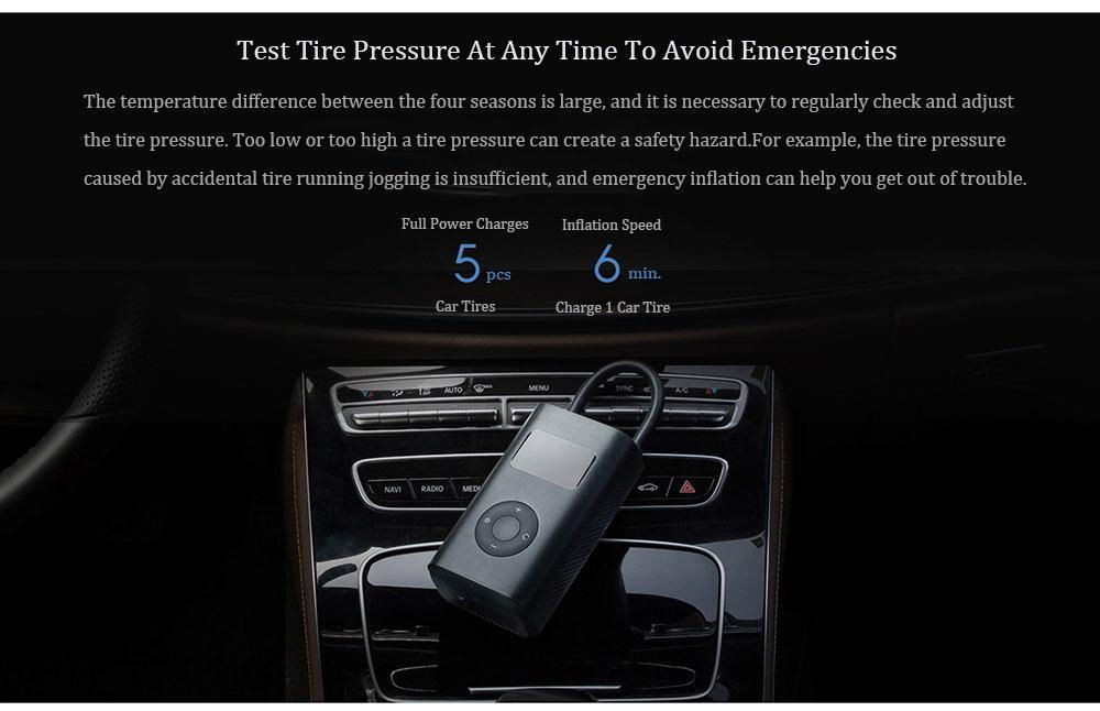 XiaoMi Portable Electric Air Pump Inflator with Tyre Pressure Display - Mainz Empire Pte Ltd