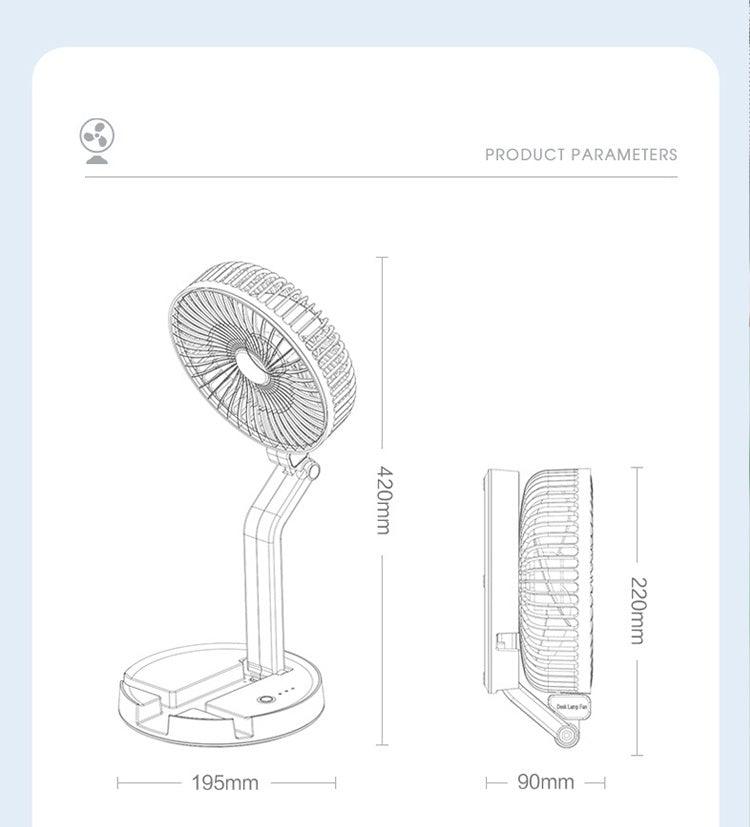 3-Speed USB Foldable Portable Telescopic Fan - Mainz Empire Pte Ltd