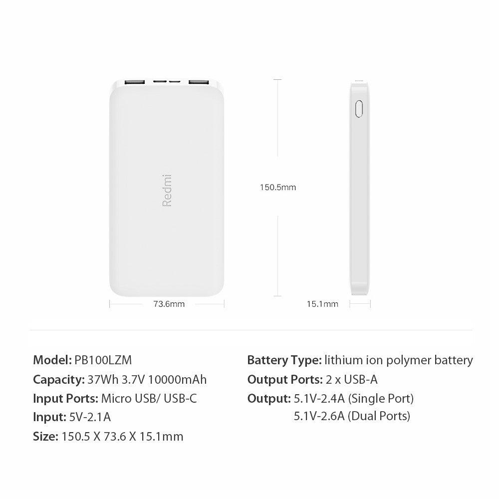 Xiaomi Redmi 10000mAh Slim Power Bank - Mainz Empire Pte Ltd