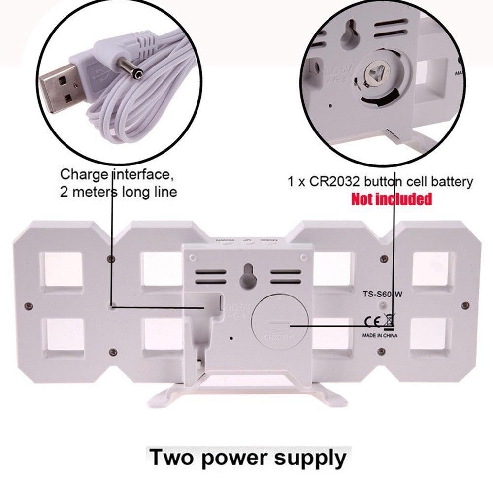 LED USB Minimalist Digital Clock with Alarm Function - Mainz Empire Pte Ltd