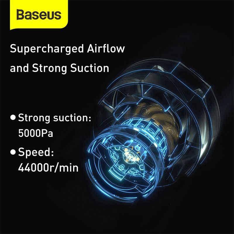 Baseus 5000pA Hand Held Powerful Suction Wireless Vacuum Cleaner - Mainz Empire Pte Ltd