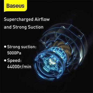 Baseus 5000pA Hand Held Powerful Suction Wireless Vacuum Cleaner - Mainz Empire Pte Ltd